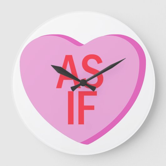 Candy Heart - AS IF Große Wanduhr (Vorderseite)