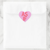 Candy Heart - AS IF Herz-Aufkleber (Tasche)