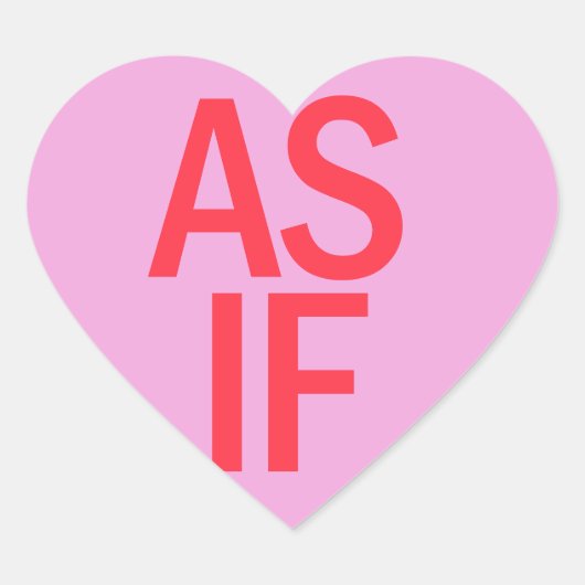 Candy Heart - AS IF Herz-Aufkleber (Vorderseite)