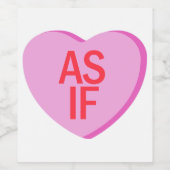 Candy Heart - AS IF Weinetikett (Einzelnes Label)