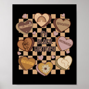 Candy Heart Black History Montag Afrikanischer Ame Poster