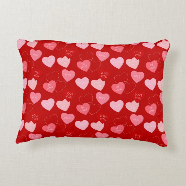 Candy Heart Cascade Dekokissen (Rückseite)