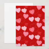 Candy Heart Cascade Feiertagskarte (Vorne/Hinten)