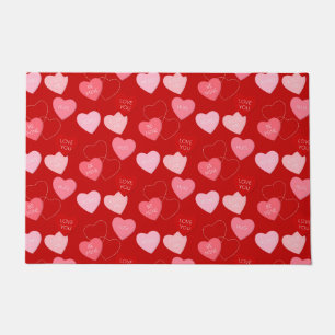 Candy Heart Cascade Fußmatte