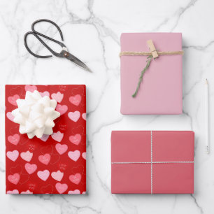 Candy Heart Cascade Geschenkpapier Set
