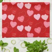 Candy Heart Cascade Geschirrtuch (Gefaltet)