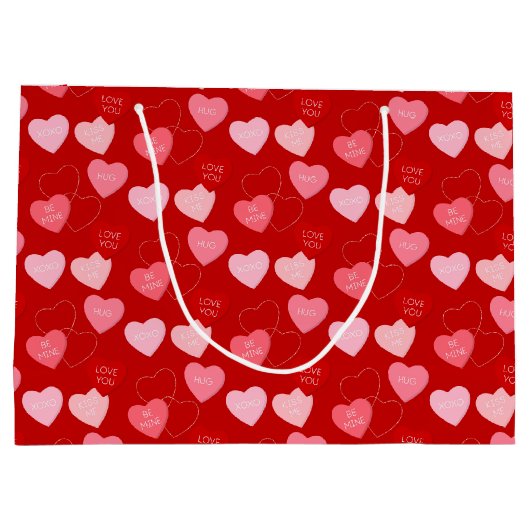 Candy Heart Cascade Große Geschenktüte (Rückseite)