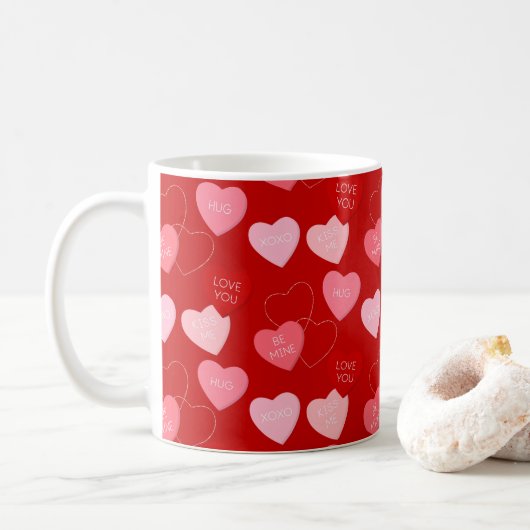 Candy Heart Cascade Kaffeetasse (Mit Donut)