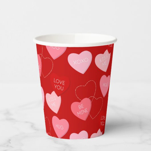 Candy Heart Cascade Pappbecher (Links)