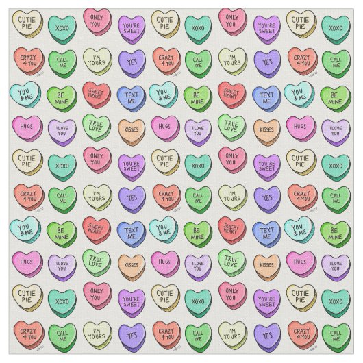 Candy Heart Fabric Stoff (Nahaufnahme)