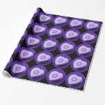 Candy Heart Geschenkpapier<br><div class="desc">Hellblaues Herz mit einem dunkelblauen Stern von David.</div>