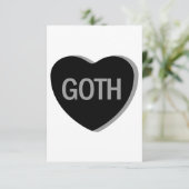 Candy Heart - Goth Dankeskarte (Stehend Vorderseite)