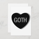 Candy Heart - Goth Dankeskarte (Vorne/Hinten)