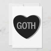 Candy Heart - Goth Einladung (Vorderseite)