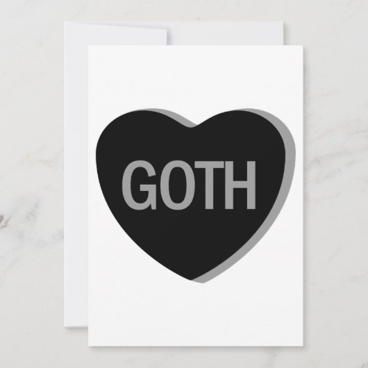 Candy Heart - Goth Einladung (Vorderseite)