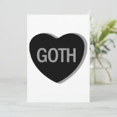 Candy Heart - Goth Einladung (Stehend Vorderseite)