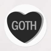 Candy Heart - Goth Etiketten (Design 2)