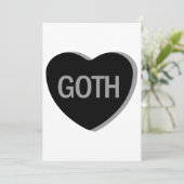 Candy Heart - Goth Feiertagskarte (Stehend Vorderseite)