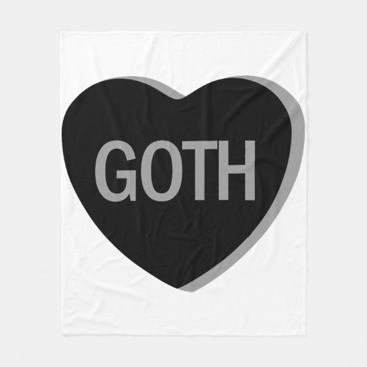 Candy Heart - Goth Fleecedecke (Vorderseite)