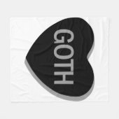 Candy Heart - Goth Fleecedecke (Vorderseite (Horizontal))