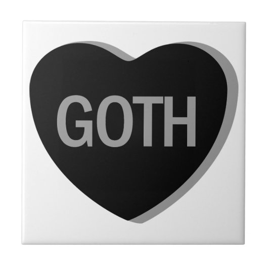 Candy Heart - Goth Fliese (Vorderseite)