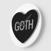 Candy Heart - Goth Große Wanduhr (Winkel)