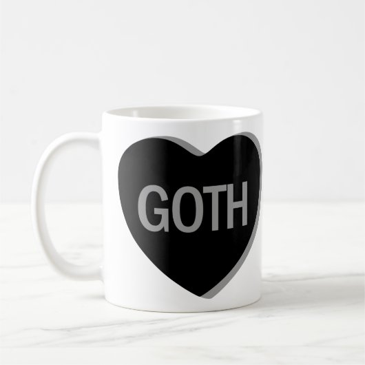 Candy Heart - Goth Kaffeetasse (Links)