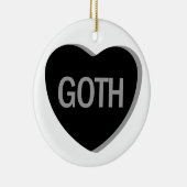 Candy Heart - Goth Keramik Ornament (Rechts)