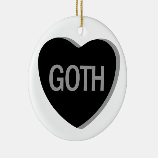 Candy Heart - Goth Keramik Ornament (Rechts)
