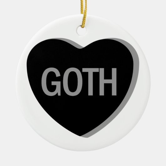 Candy Heart - Goth Keramik Ornament (Vorne)