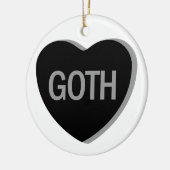 Candy Heart - Goth Keramik Ornament (Links)