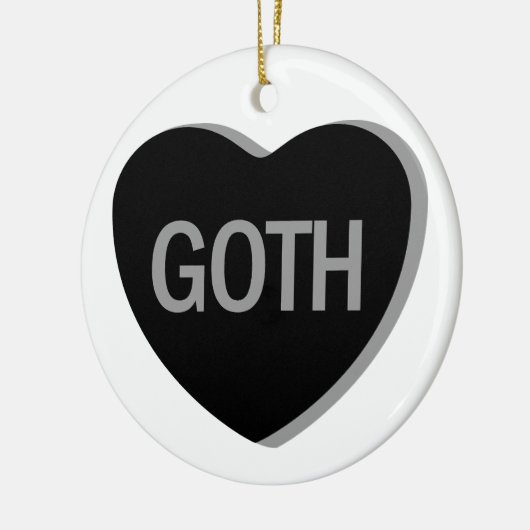 Candy Heart - Goth Keramik Ornament (Links)
