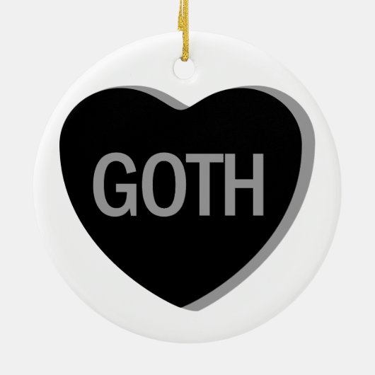 Candy Heart - Goth Keramik Ornament (Hinten)