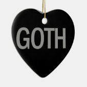 Candy Heart - Goth Keramik Ornament (Rechts)