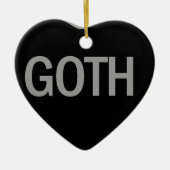 Candy Heart - Goth Keramik Ornament (Vorne)
