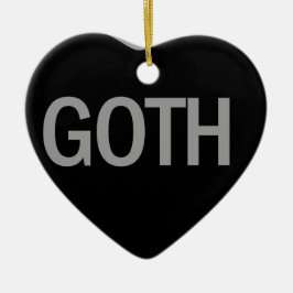Candy Heart - Goth Keramik Ornament