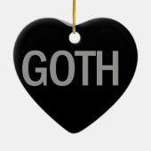 Candy Heart - Goth Keramik Ornament (Hinten)