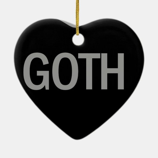 Candy Heart - Goth Keramik Ornament (Hinten)