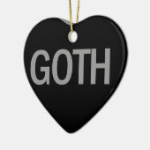 Candy Heart - Goth Keramik Ornament (Links)
