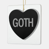 Candy Heart - Goth Keramikornament (Links)