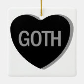 Candy Heart - Goth Keramikornament (Rückseite)