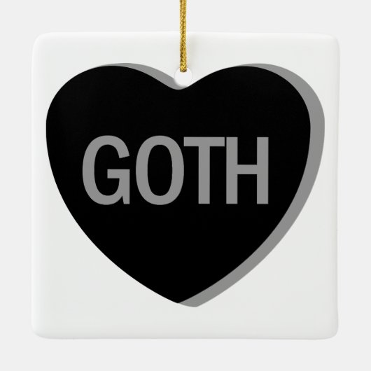 Candy Heart - Goth Keramikornament (Rückseite)