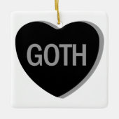 Candy Heart - Goth Keramikornament (Vorderseite)