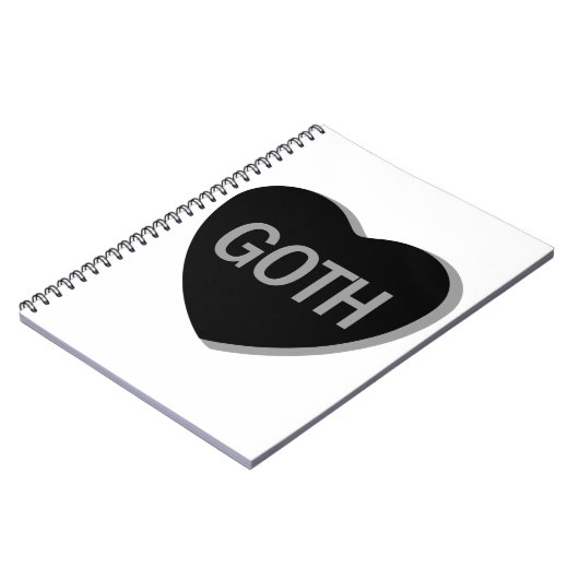 Candy Heart - Goth Notizblock (Linke Seite)