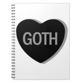 Candy Heart - Goth Notizblock (Vorderseite)