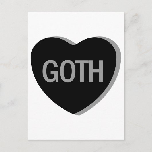 Candy Heart - Goth Postkarte (Vorderseite)