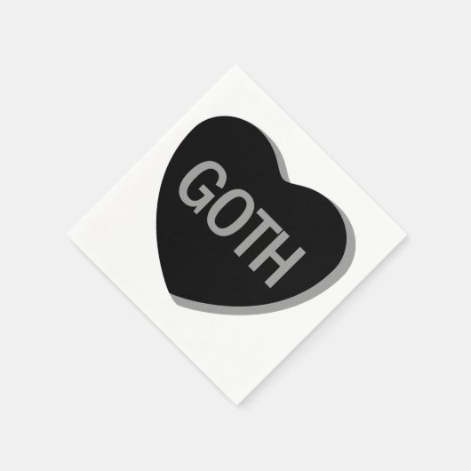 Candy Heart - Goth Serviette (Ecke)