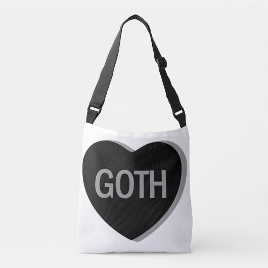 Candy Heart - Goth Tragetaschen Mit Langen Trägern (Vorderseite)