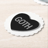 Candy Heart - Goth Untersetzer (angewinkelt)