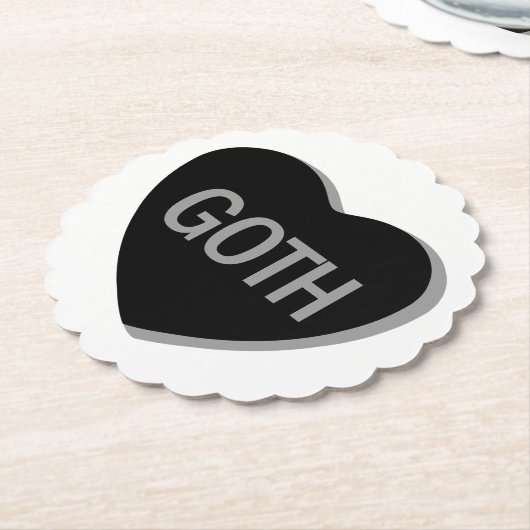 Candy Heart - Goth Untersetzer (angewinkelt)